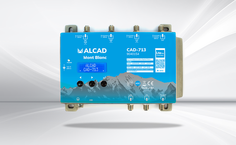Mont Blanc CAD-713: new compact programmable amplifier for terrestrial and satellite TV