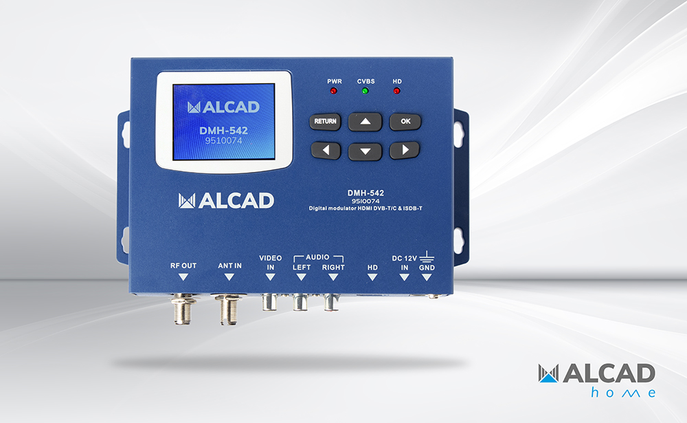 New DMH-542 digital modulator for HDMI and A/V: programming simplicity with 3 output standards